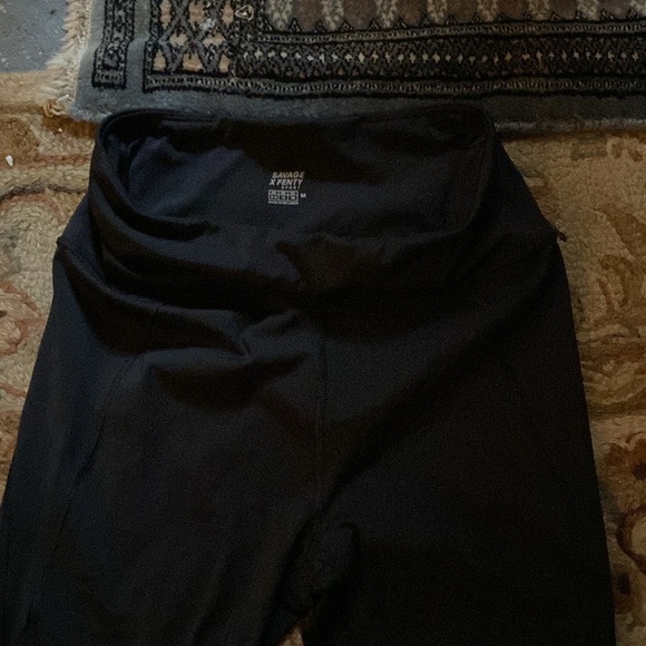 Bundle of 4 black skinny legged yoga pants. Used, sizes Medium-Large - Picture 2 of 4